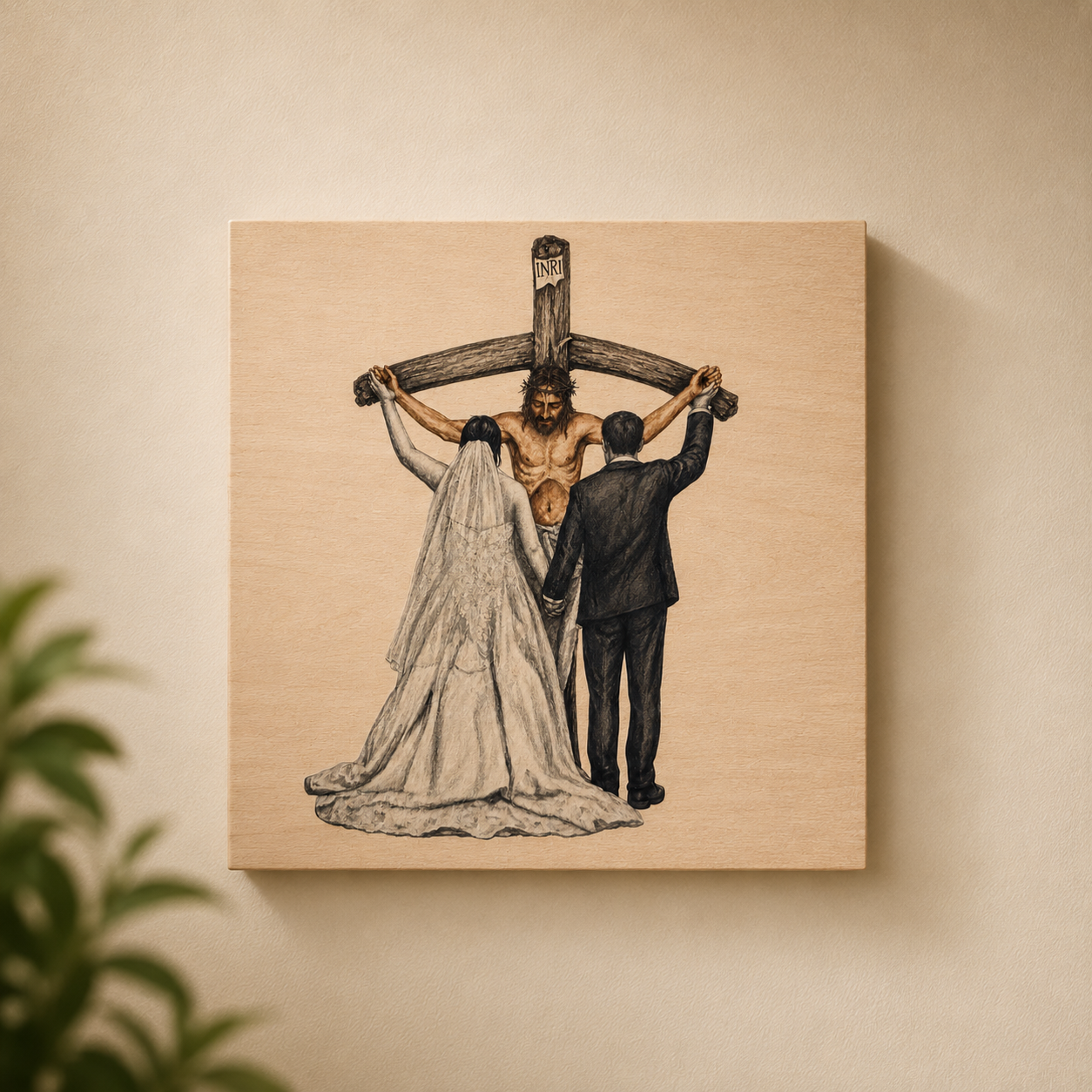 Bound by the Cross Coloured Print